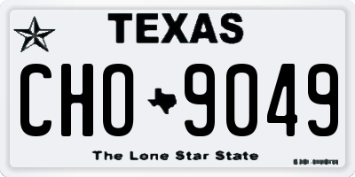 TX license plate CHO9049
