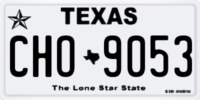 TX license plate CHO9053