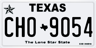 TX license plate CHO9054