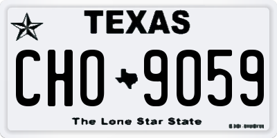 TX license plate CHO9059
