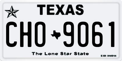 TX license plate CHO9061