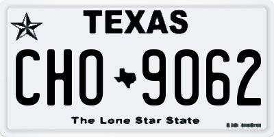 TX license plate CHO9062