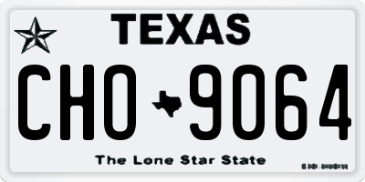 TX license plate CHO9064