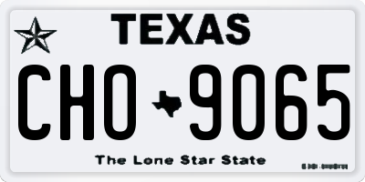 TX license plate CHO9065