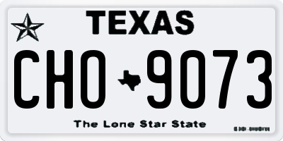 TX license plate CHO9073