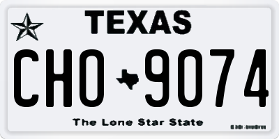 TX license plate CHO9074