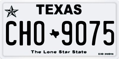 TX license plate CHO9075