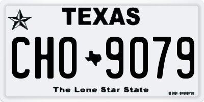 TX license plate CHO9079