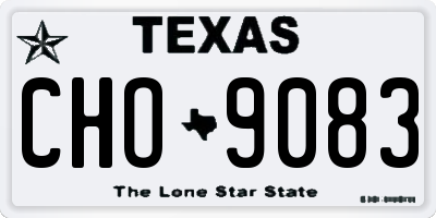 TX license plate CHO9083