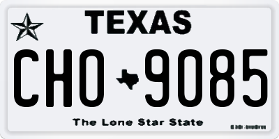 TX license plate CHO9085