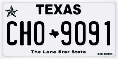 TX license plate CHO9091