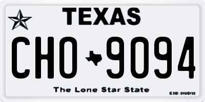 TX license plate CHO9094