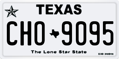 TX license plate CHO9095