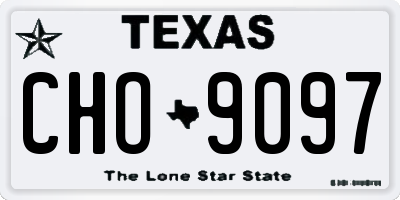 TX license plate CHO9097
