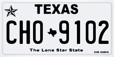 TX license plate CHO9102