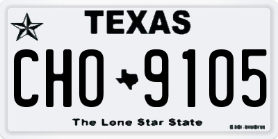 TX license plate CHO9105