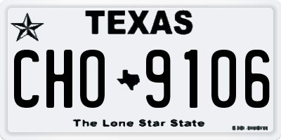 TX license plate CHO9106