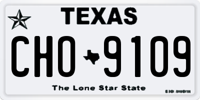 TX license plate CHO9109