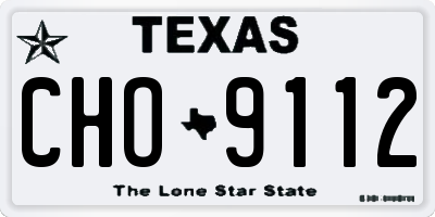TX license plate CHO9112