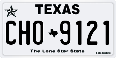 TX license plate CHO9121
