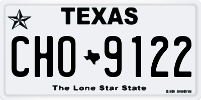 TX license plate CHO9122