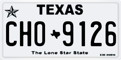 TX license plate CHO9126