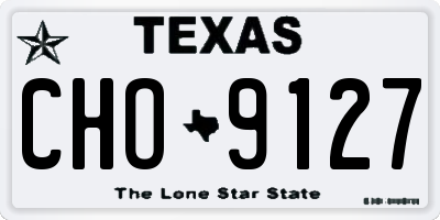 TX license plate CHO9127