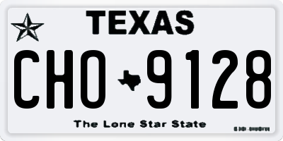 TX license plate CHO9128