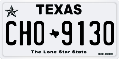 TX license plate CHO9130