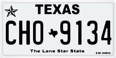 TX license plate CHO9134
