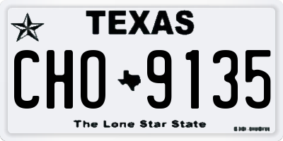 TX license plate CHO9135