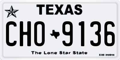 TX license plate CHO9136