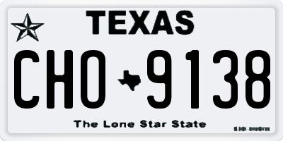 TX license plate CHO9138