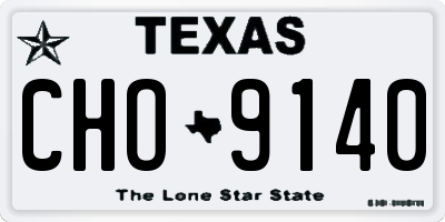 TX license plate CHO9140