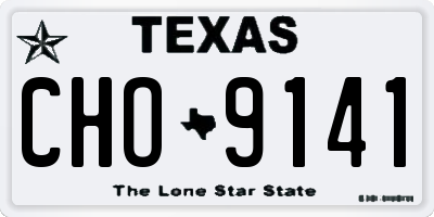 TX license plate CHO9141