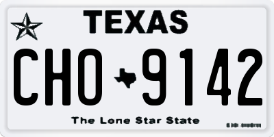 TX license plate CHO9142