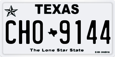 TX license plate CHO9144