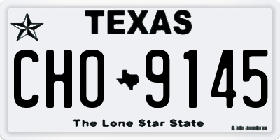 TX license plate CHO9145