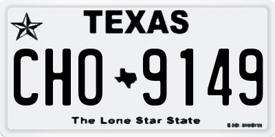 TX license plate CHO9149