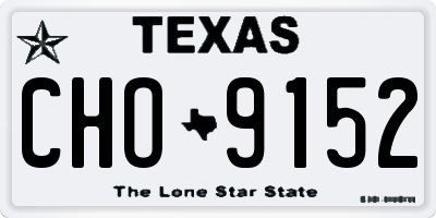 TX license plate CHO9152