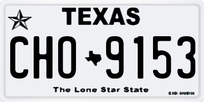 TX license plate CHO9153