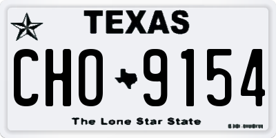 TX license plate CHO9154