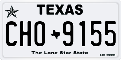 TX license plate CHO9155
