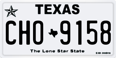 TX license plate CHO9158
