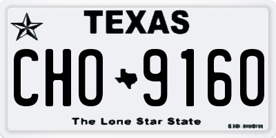 TX license plate CHO9160