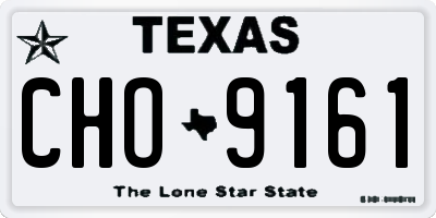 TX license plate CHO9161