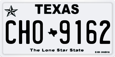 TX license plate CHO9162