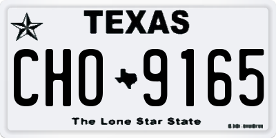 TX license plate CHO9165