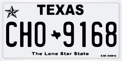 TX license plate CHO9168
