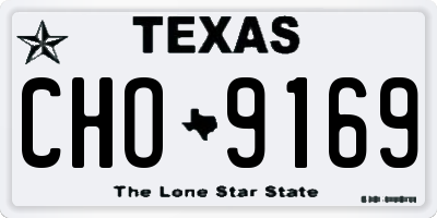 TX license plate CHO9169
